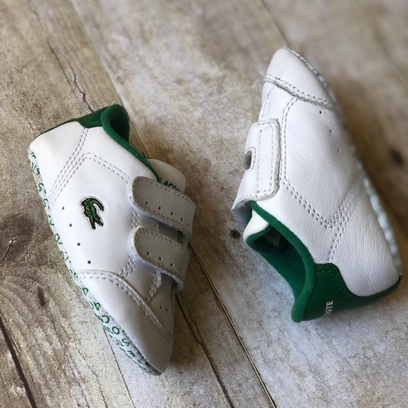 Lacoste soft sole shoes baby toddler size 4 - Picture 2 of 6